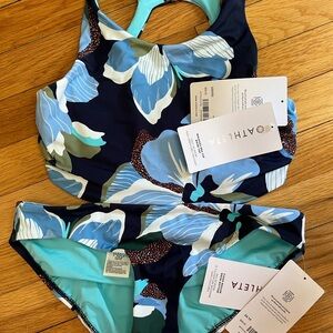 Athleta two piece bikini NWT top 32D/DD bottom XS